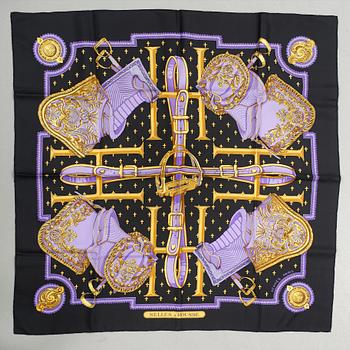 SCARF, siden, "Selles a Housses", design Christiane Vauzelles, Hermès, Paris.