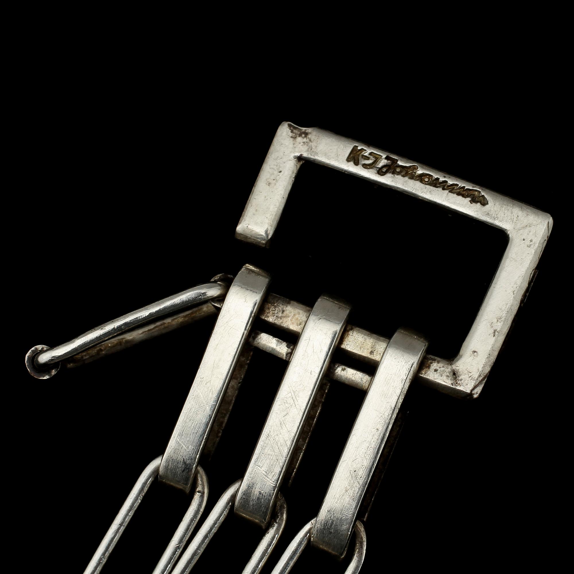 ARMBAND, sterlingsilver, Karl-Ingemar Johansson, Göteborg, 1980. Vikt 40 g.