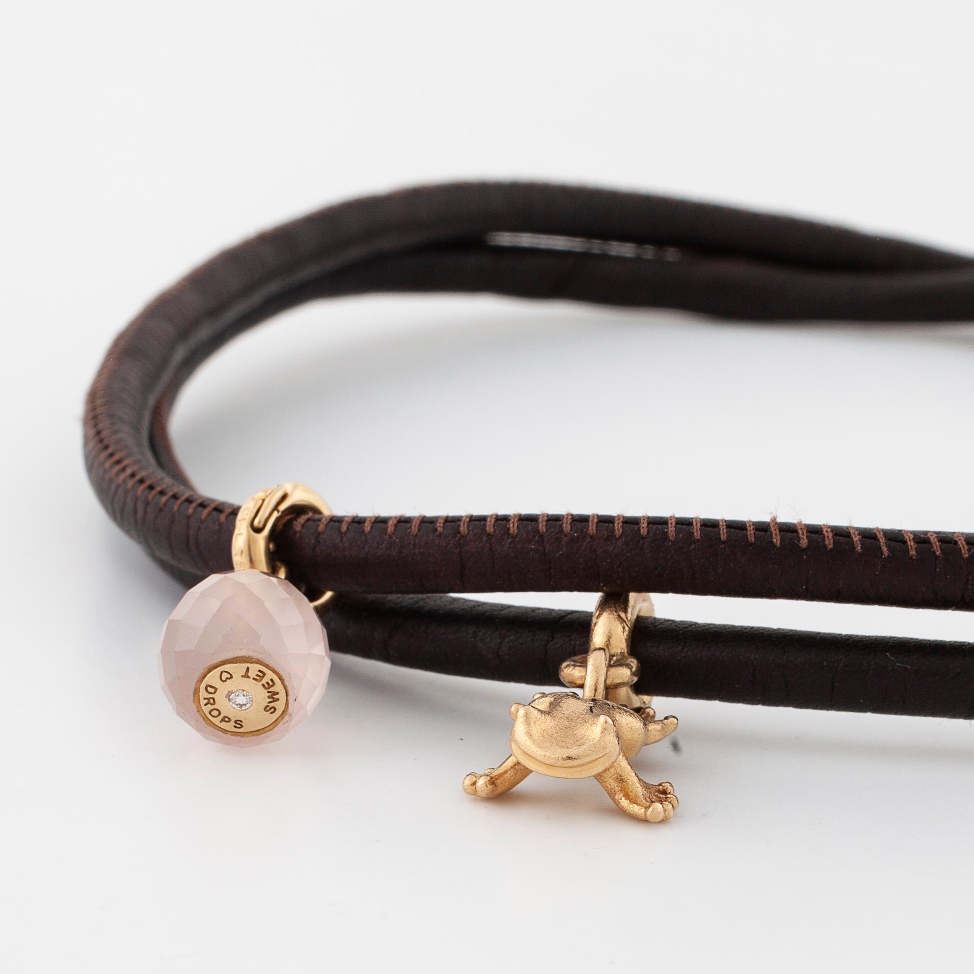 OLE LYNGGAARD, a bracelet with two "Sweet drops" charms.
