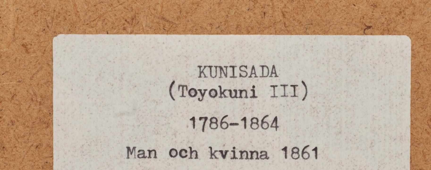TRÄSNITT, japan. Möjligen Kunisada.