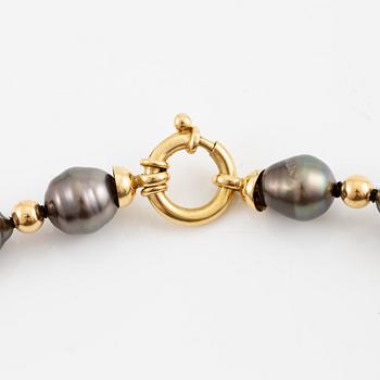 Collier, 18K guld och odlade sötvattenspärlor, Frankrike.