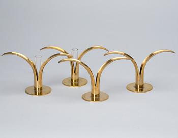 LJUSSTAKAR/VASER, 4 st, Liljan, Ivar Ålenius Björk, Ystad metall.
