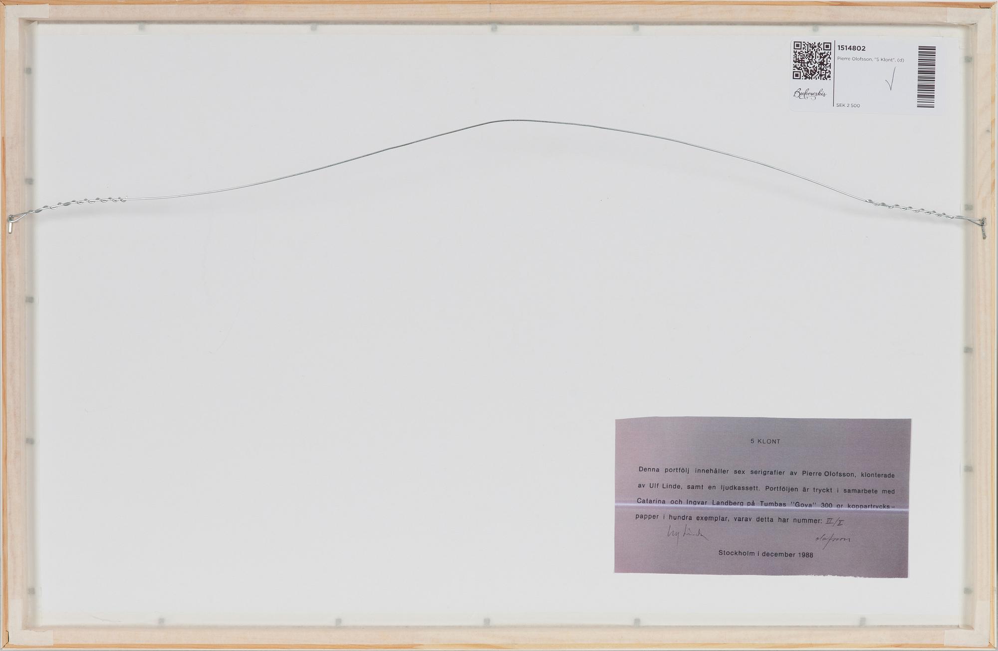 Pierre Olofsson, "5 Klont".