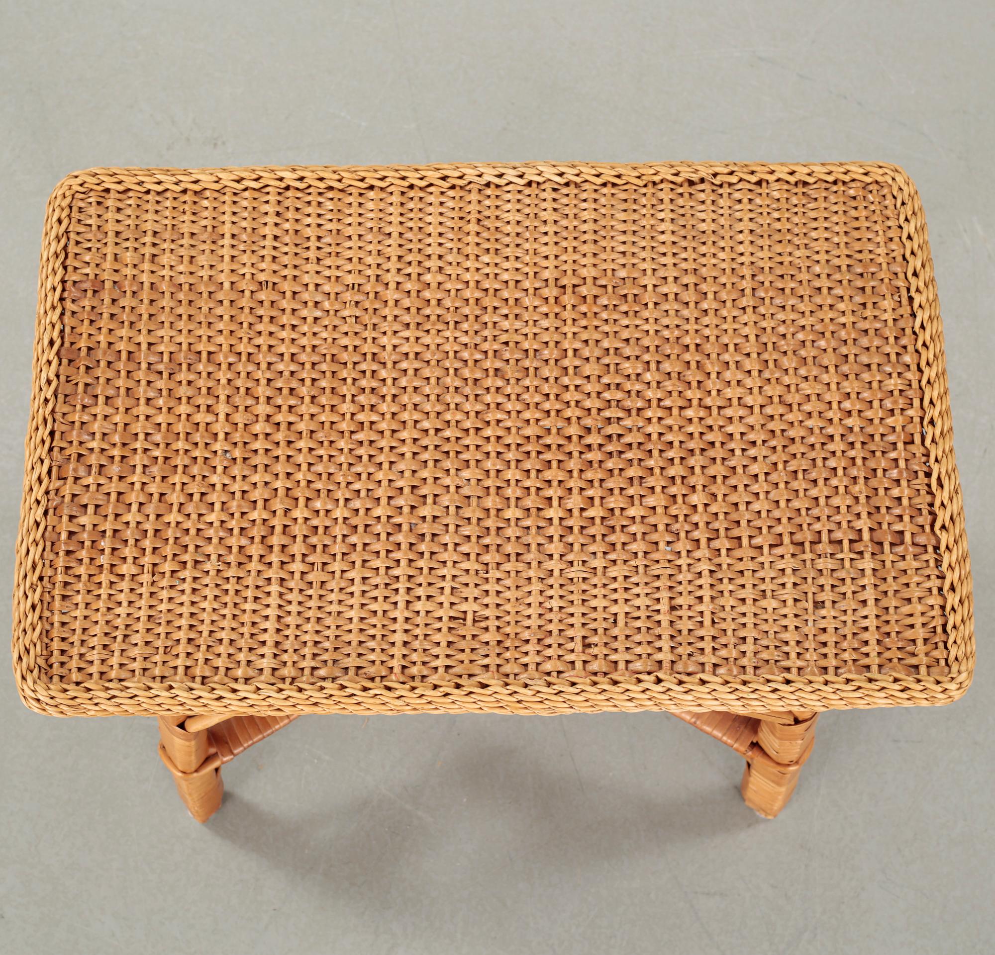 Four childrens rattan furniture from around year 1900 and from the 20th century.