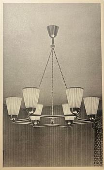 Bergboms, taklampa, Swedish Modern, Malmö, 1950-tal.