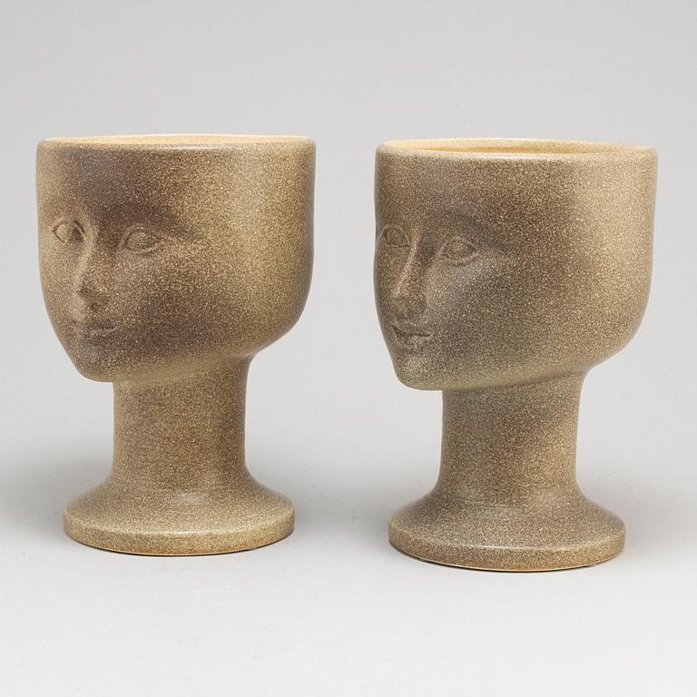 LISA LARSON, two stoneware vases from Gustavsberg.