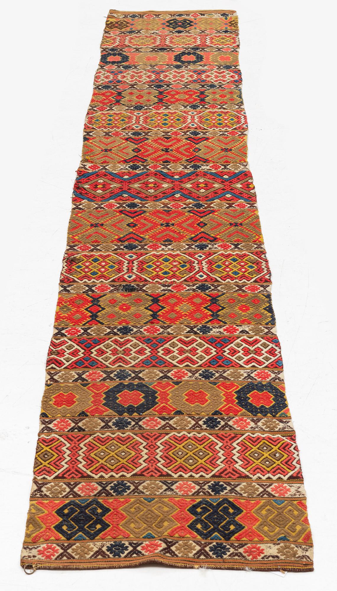 Bänkalängd, krabbasnår, antik, ca 330 x 54 cm, sydvästra skåne, daterad 1816.