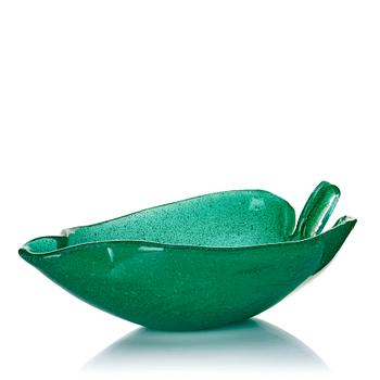 51. Tyra Lundgren, an "a Bollicine" glass bowl, Venini, Murano, Italy ca 1940.