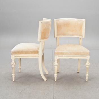 STOLAR, 2+2 st, gustaviansk stil. Sk Sulla. 1800-talets slut. 2 märkta H.van Rijswijk, Jakobsbergsgatan 19.