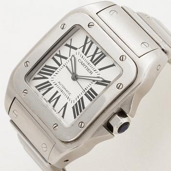 Cartier, Santos 100, wristwatch, 38 x 38 mm.