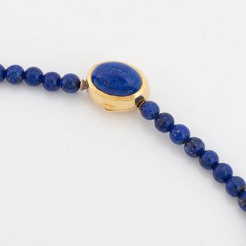 Ole Lynggaard, necklace lapis lazuli, clasp 18K gold and lapis lazuli.