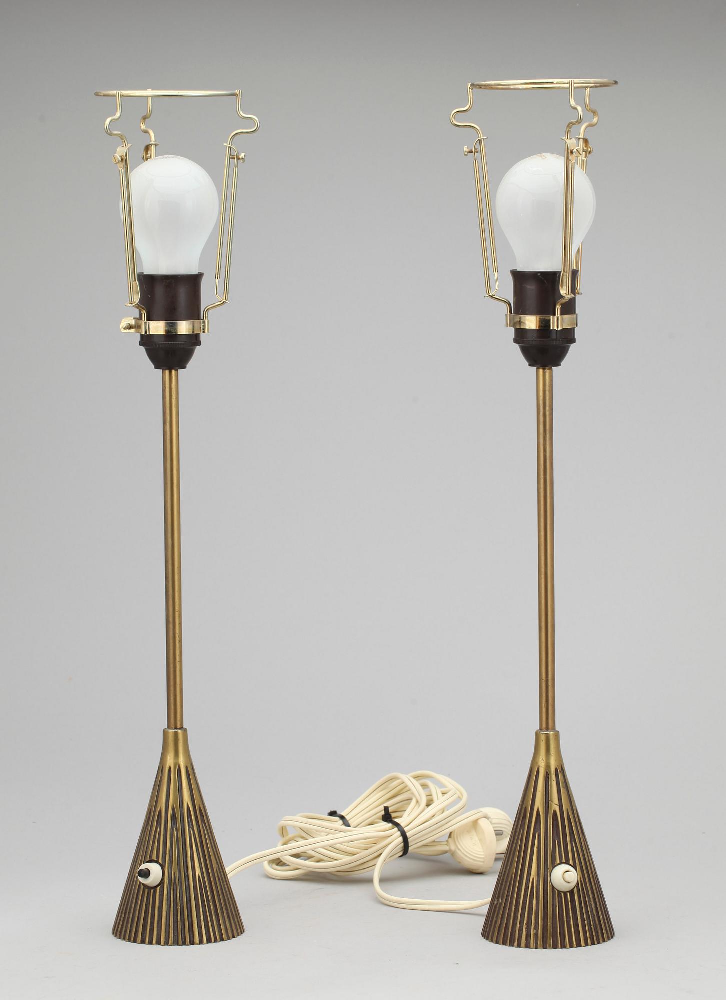 BORDSLAMPOR, ett par, Asea, 1960-tal.