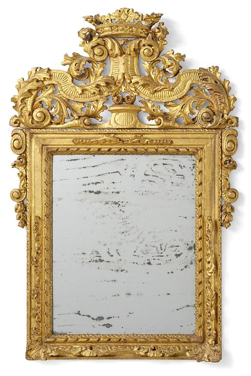 Spegel, av Burchard Precht (verksam i Stockholm 1674-1738), Karolinsk Barock.