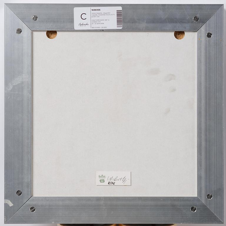 Victor Vasarely, a porcelain wall relief, Rosenthal Studio Linie, Germany, ed. 8/75.