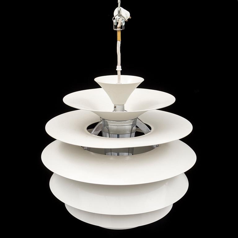 A 'PH Snowball' ceiling lamp by Poul Henningsen, Louis Poulsen, Denmark.