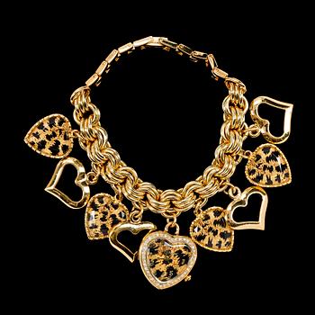1496. A bracelet with a watch by Betsey Johnson.