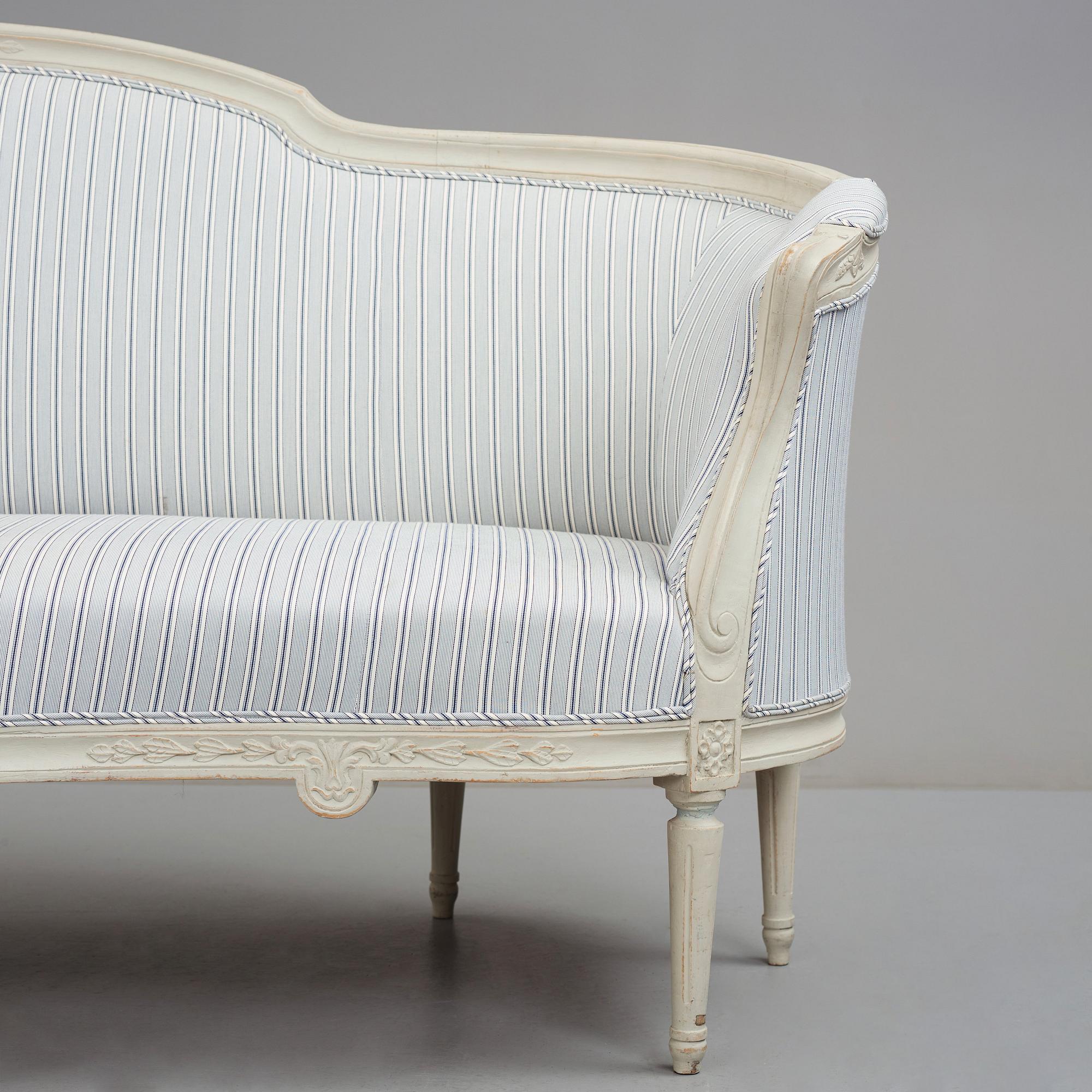 Soffa, 1700-talets slut, Gustaviansk.