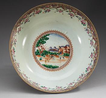 BÅLSKÅL, kompaniporslin. Qing dynastin, Qianlong (1736-95).