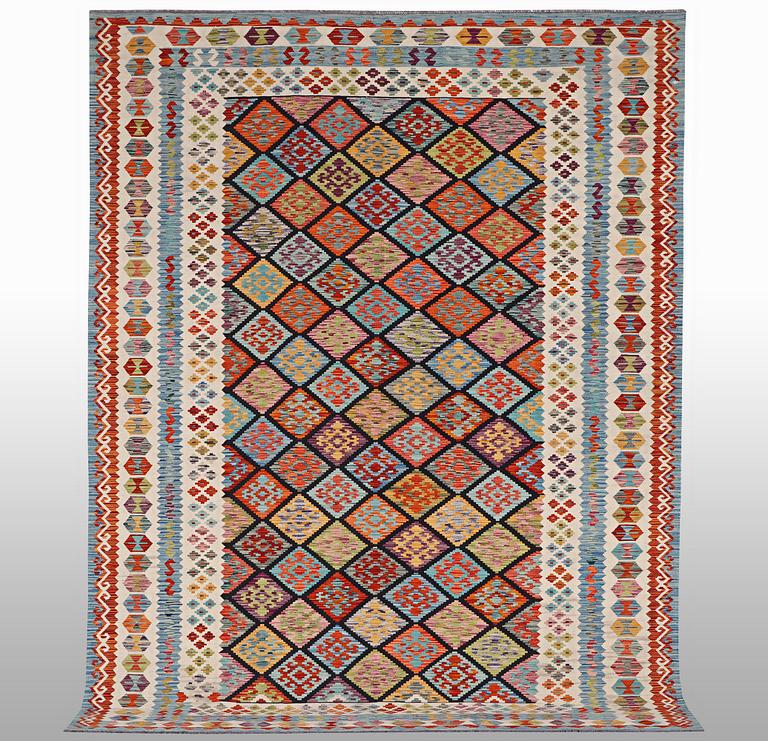 A carpet, kilim 343 x 250 cm.