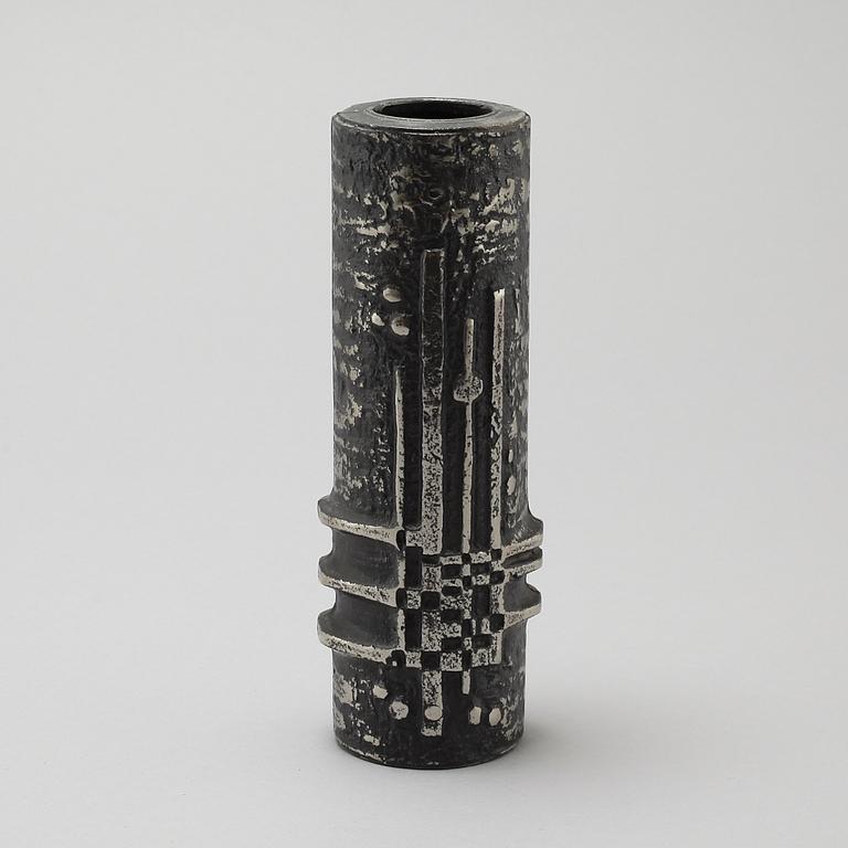 A ”Steel art” vase, designed by Olav Joff for Polaris Fabrikker, model designed and in production 1972.