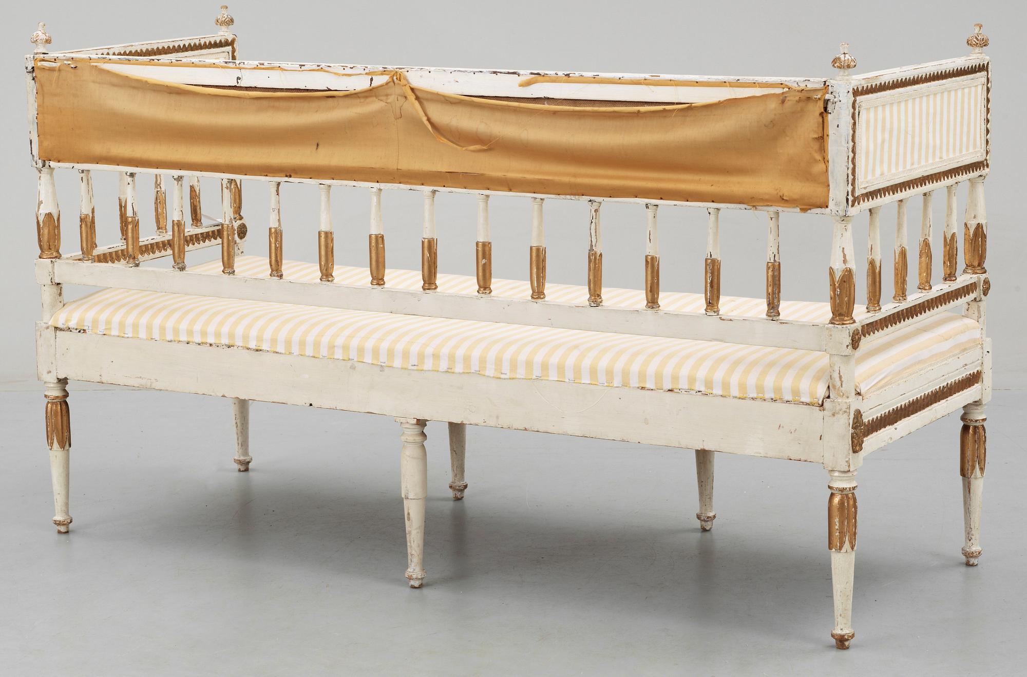 SOFFA, gustavianskt provinsarbete, 1700-talets andra hälft.
