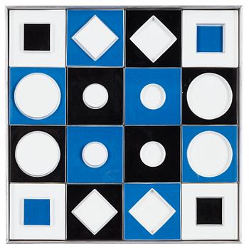 A Victor Vasarely porcelain relief, Rosenthal Studio linie, Germany ca 1973.