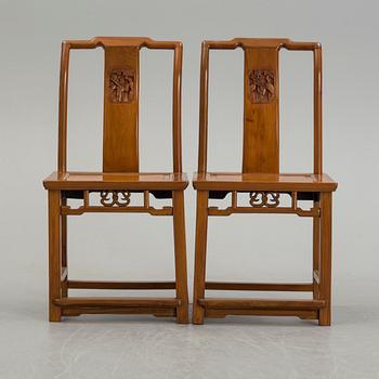 A pair of Chinese chairs, circa 1900.