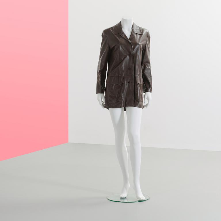 LEATHER JACKET, Max Mara, italian size 44.