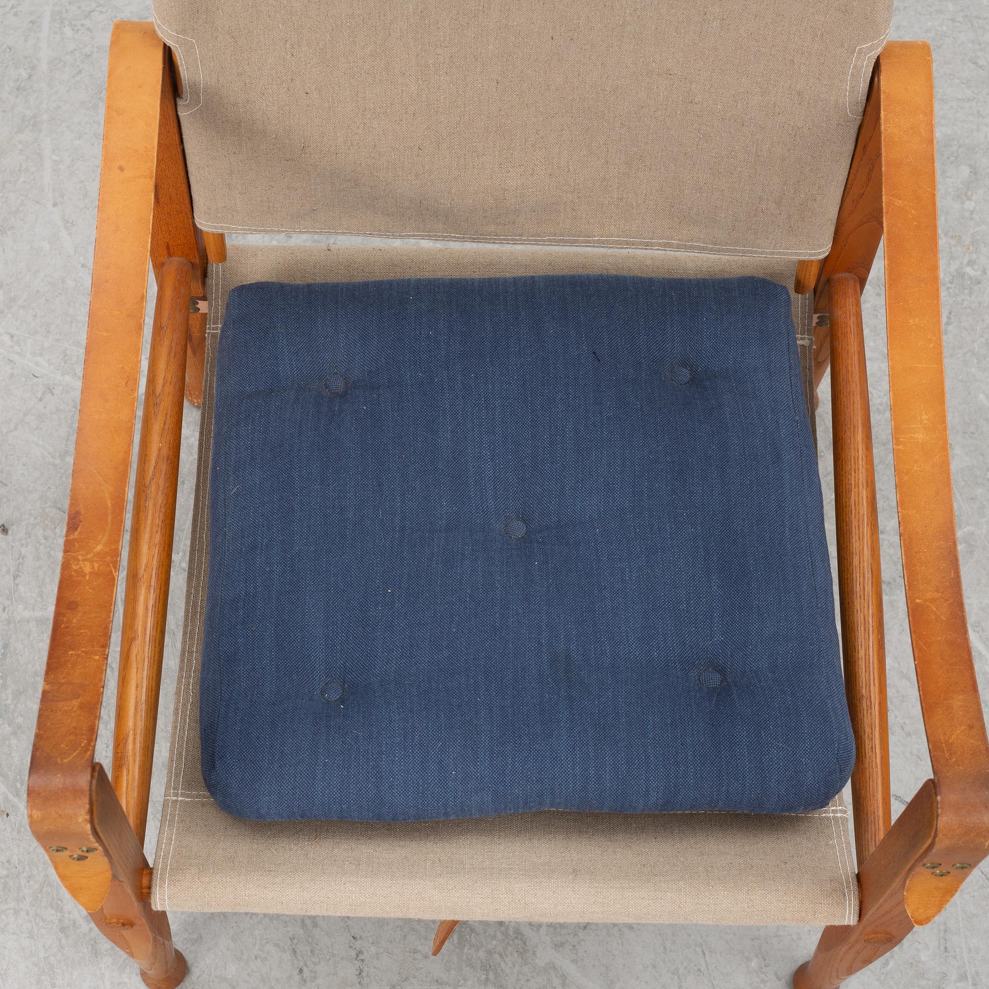 Kaare Klint, fåtöljer, ett par, "Safari Chair", Rud. Rasmussen, Danmark.
