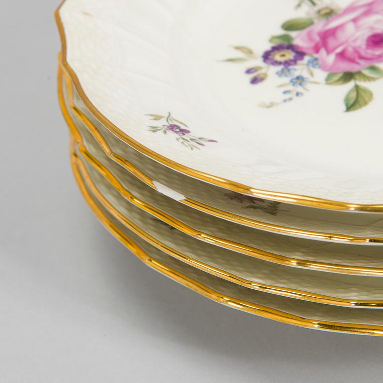 A 71-piece porcelain 'Frijsenborg' dinnerware set, Royal Copenhagen, Denmark.