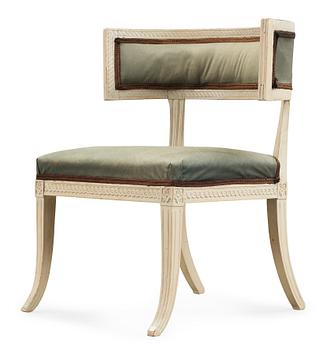 445. A late Gustavian circa 1800 klismos armchair.