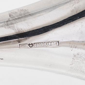 Anna-Greta Eker, ljusstake, silver, Auran Kultaseppä Oy, Åbo,  1995.