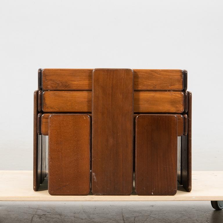 Gianfranco Frattini nesting table 3 pcs for Cassina, late 20th century.