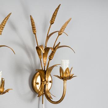 TAKKRONA SAMT ETT PAR LAMPETTER, Italien, 1900-talets andra hälft.