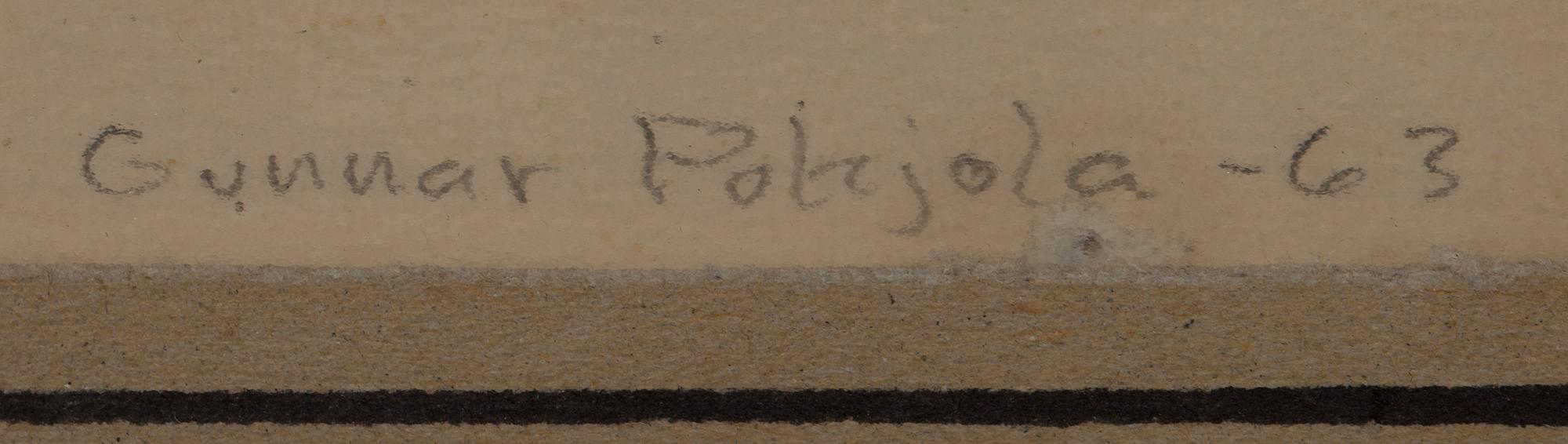 GUNNAR POHJOLA, litografi, signerad och numrerad 6/10 Tpl'a, och daterad -63.