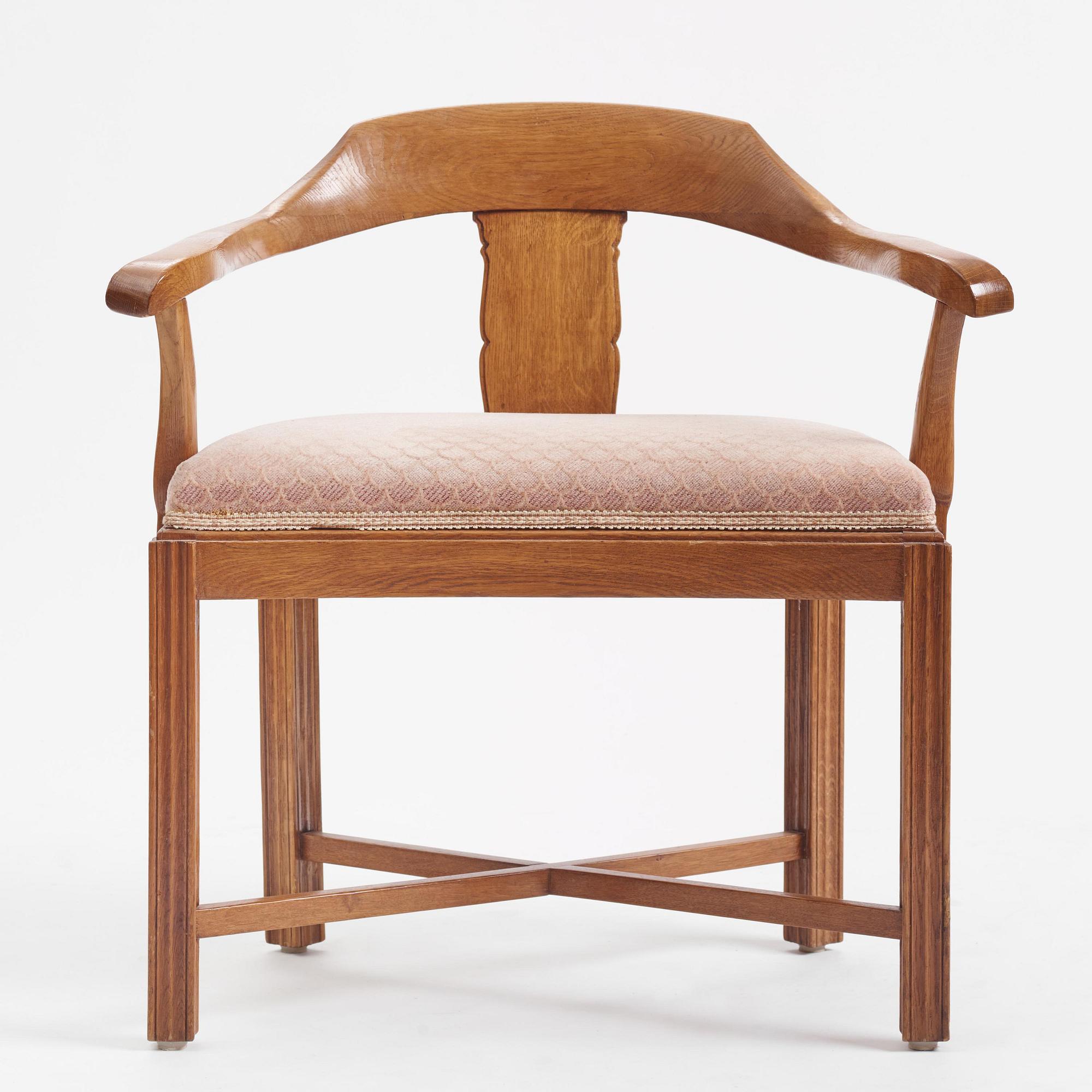 J. E. Blomqvist, a Swedish Grace writing cabinet with armchair, Uppsala, ca 1921.