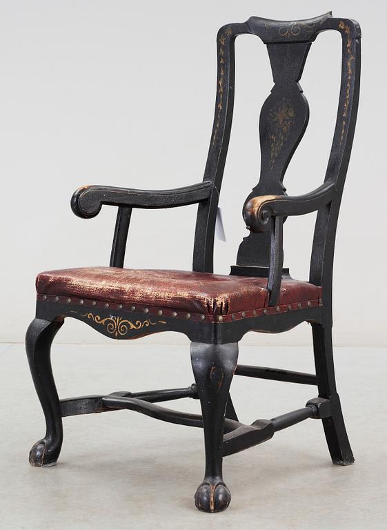 KARMSTOL, senbarockstil,1800-talets slut.