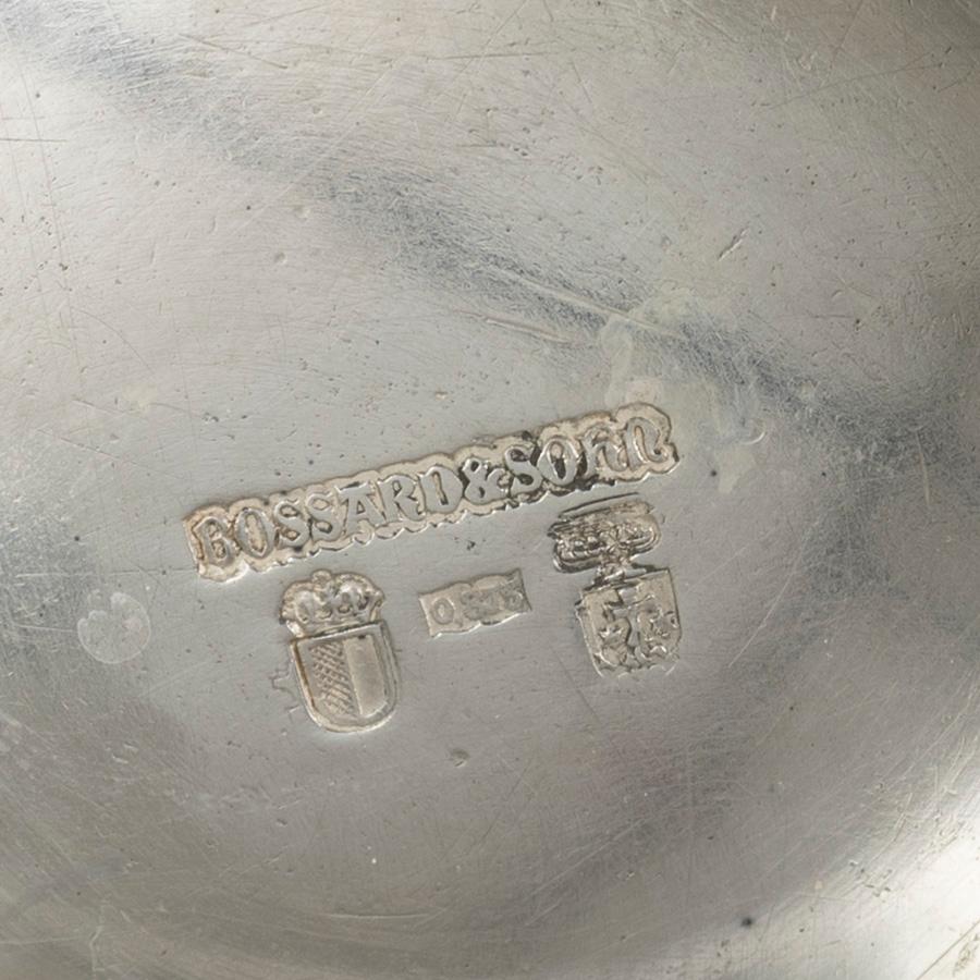 A Swiss silver tureen with lid, mark of Bossard & Sohn, 20th Century.