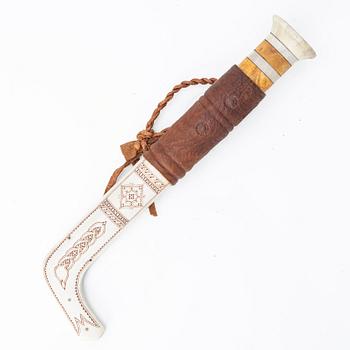 Bengt Olaf Unga, half-horn knife, signed.