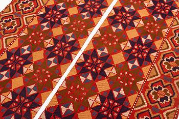 Textile, plain weave, 2 lengths, first half of the 20th century. 195 x 60 each.