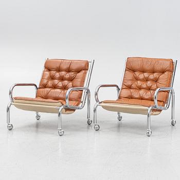 A pair of armchairs, 1960's/70's.