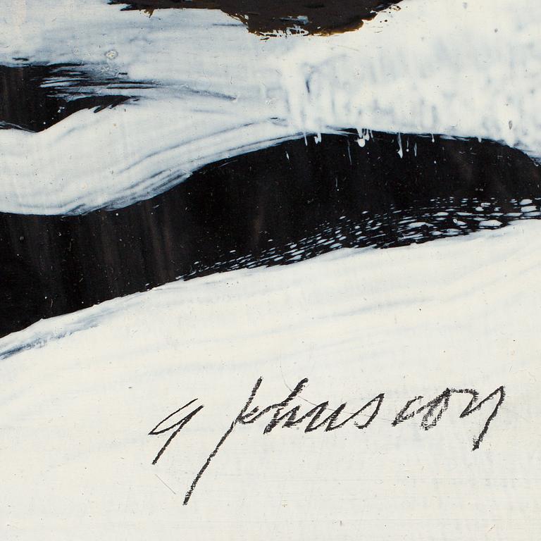 GUNNAR JOHNSSON, olja på pannå. Signerad.