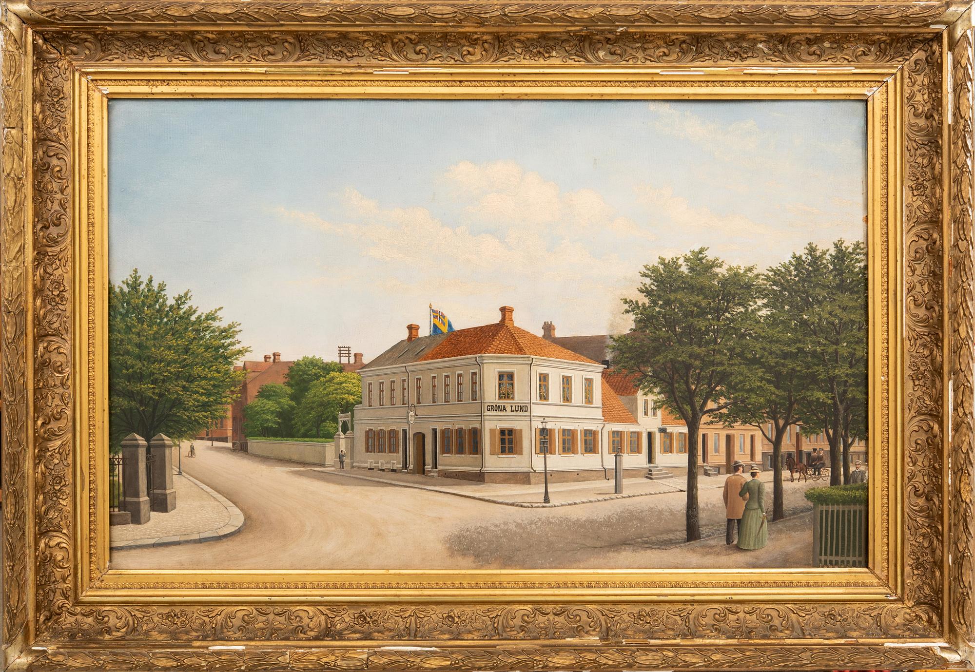 Unknown artist 19th/20th century, The Inn Gröna Lund.