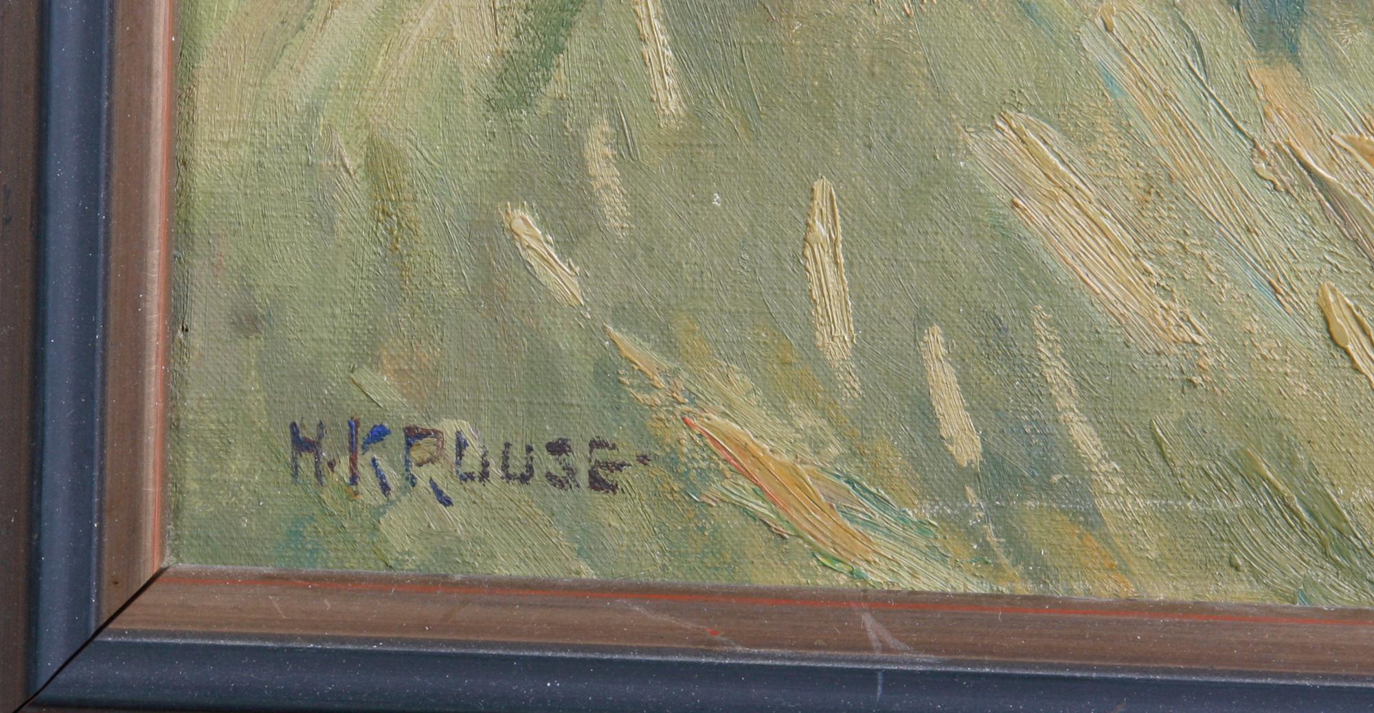 KRUUSE, HANS. Olja på duk, sign.