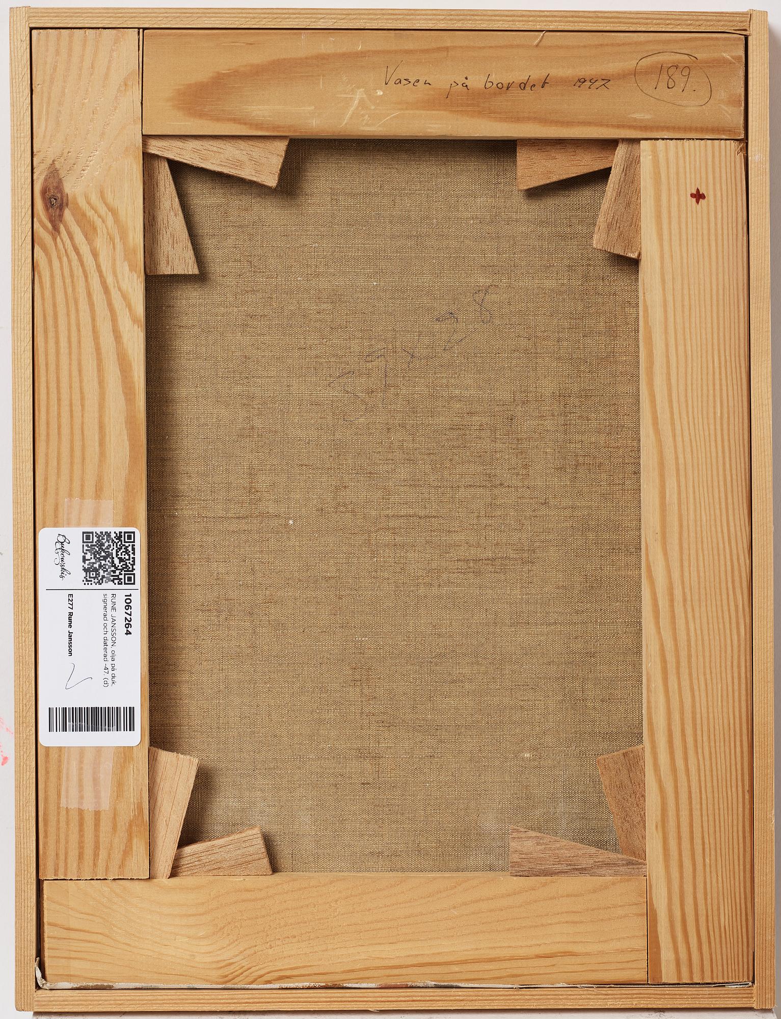 RUNE JANSSON, oil on canvas, signed and dated -47.