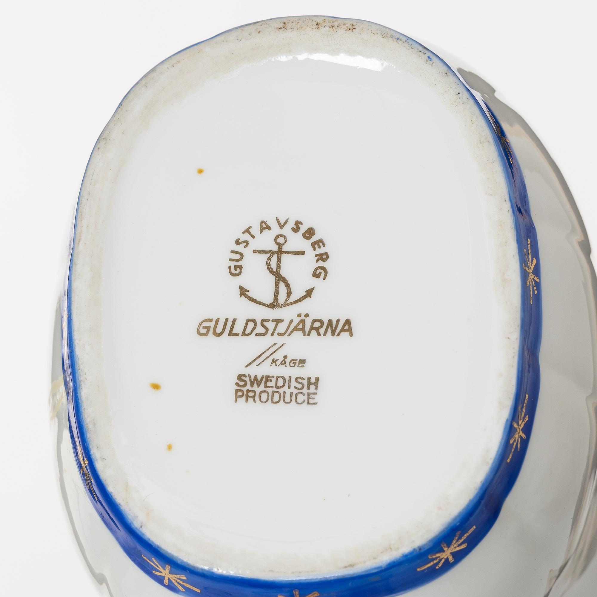 Wilhelm Kåge, mat- och kaffeservis, 65 delar, "Guldstjärna" Gustavsberg.