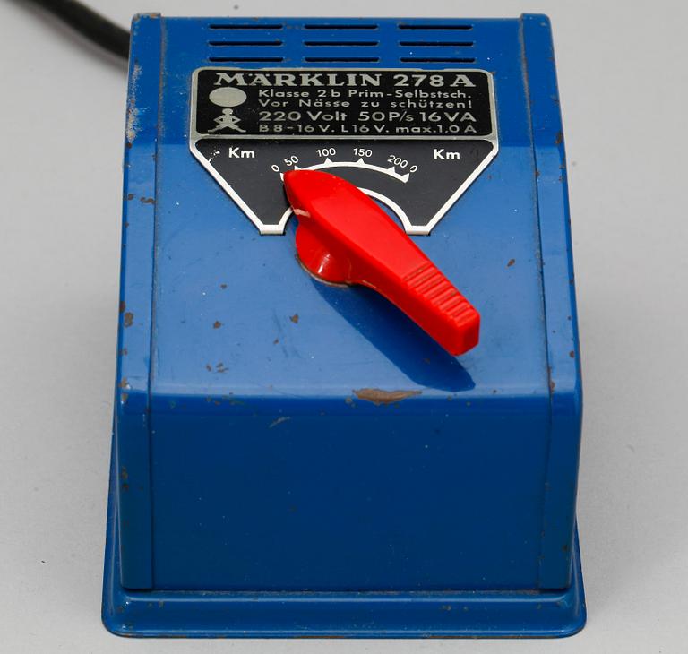 PARTI MÄRKLIN, 9 delar + olika typer av räls, 1900/2000-tal.