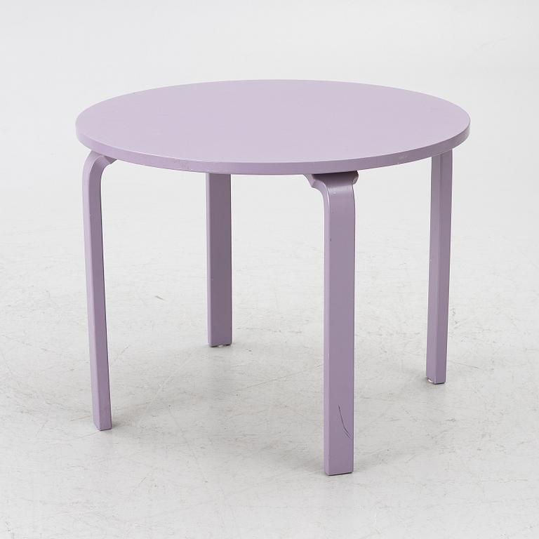 Table, Gärsnäs, and a pair of No. 65 children's chairs by Alvar Aalto.