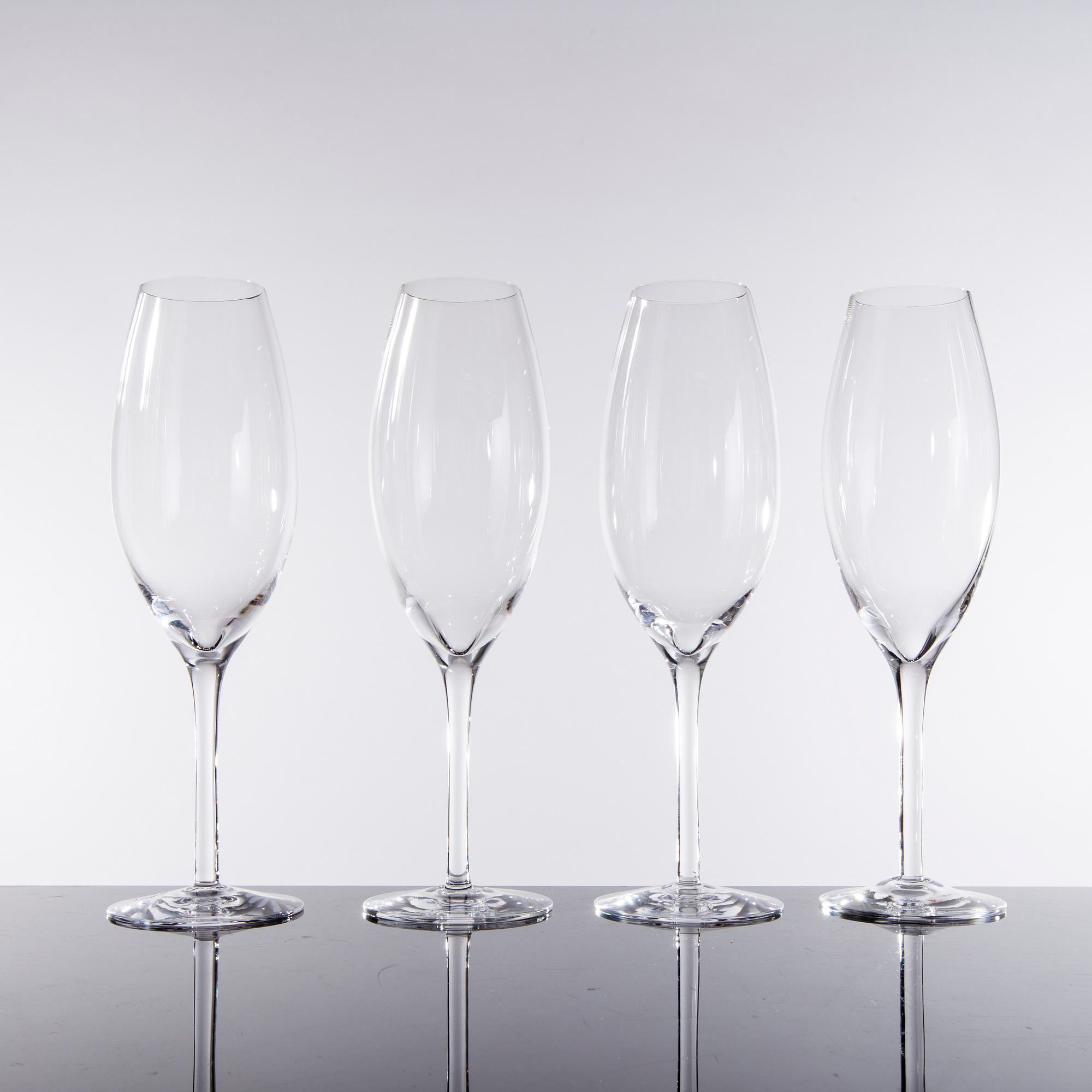 RICHARD JUHLIN, champagneglas, 12 st, "Juhlin", glas, Richard Juhlin, Reijmyre Glasbruk.