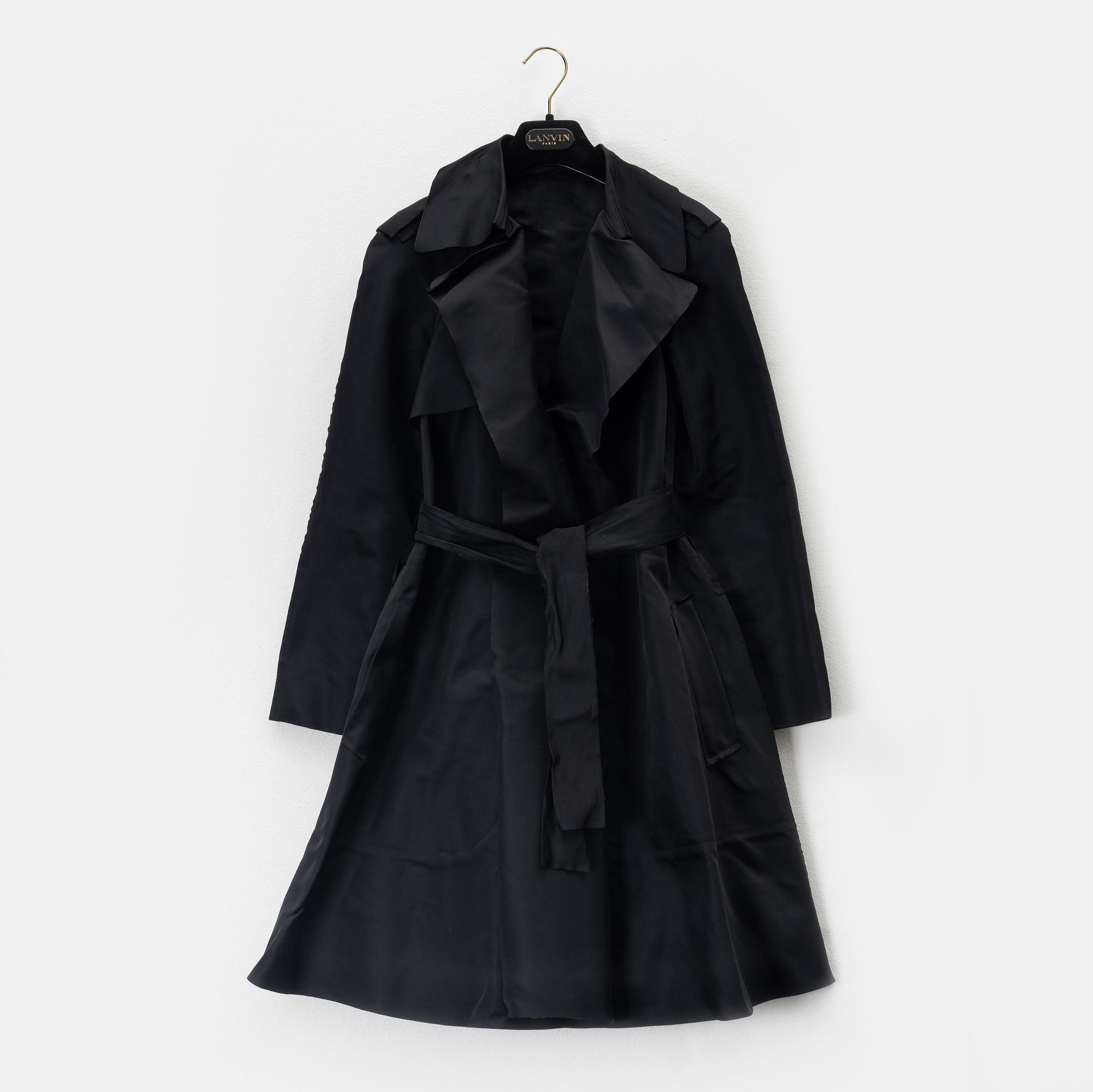 Lanvin, a black coat, size 36.